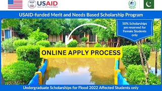 ​USAID Undergraduate Scholarships for Flood 2022 Affected Students only  How To Apply For USAID [upl. by Aetnahs]