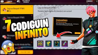 PEGUE AGORA 7 CODIGUIN INFINITO NO FREE FIRE TODOS PODEM RESGATAR CODIGUIN FF 2024 CODIGUIN MUNDIAL [upl. by Cedar]