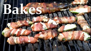 How to Make Grilled Bacon Wrapped Jalapeño Poppers with cream cheese Bakes Foods [upl. by Eirroc]