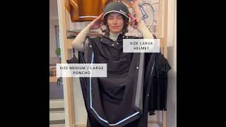 Does the Imbris Rain Poncho Fit Over a Helmet  FAQ for Urban Cyclists [upl. by Sivie]