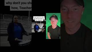 Drop Your Thoughts In The Comments Drum Teacher Shows How Its Done shorts reaction [upl. by Audsley]