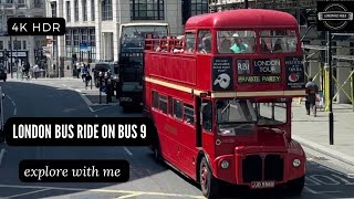 🚌🌦️ Classic London Bus 9 Hammersmith to Aldwych amp Back 🌧️☀️ [upl. by Mick]