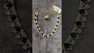 Silver Polish Diamond Neckset bridaljewellery imitationjewellery jewellery [upl. by Aser715]