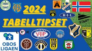 Tabelltips OBOSLIGAEN 2024 [upl. by Nosrej]