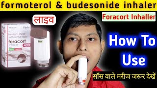 formoterol fumarate and budesonide inhaler  foracort 200 inhaler how to use in hindi [upl. by Valle]