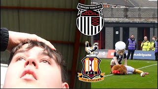 LATE PENALTY AND RED LEADS TO DRAW AT BLUNDELL PARK  Grimsby v Bradford vlog [upl. by Orazal]