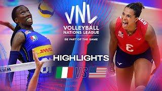 🇮🇹 ITA vs 🇺🇸 USA  Quarter Finals  Highlights  Womens VNL 2024 [upl. by Onitsuaf871]