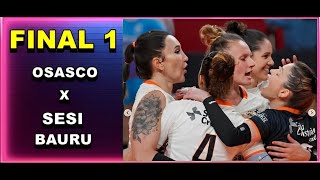 FINAL 1  OSASCO 3 X 1 SESI BAURU MELHORES MOMENTOS PAULISTA 2024 [upl. by Ahsiner]