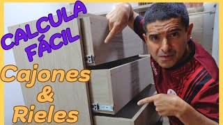 😎COMO CALCULAR las MEDIDAS🔨Para INSTALAR Las CORREDERAS amp CAJONES en MUEBLES 🚀FÓRMULA FÁCIL💪 [upl. by Arehc275]