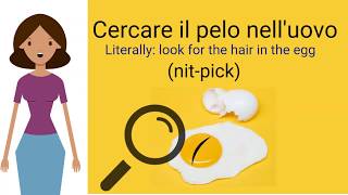 ITALIAN IDIOMS 2 quotCercare il pelo nelluovoquot [upl. by Eiramlatsyrc]