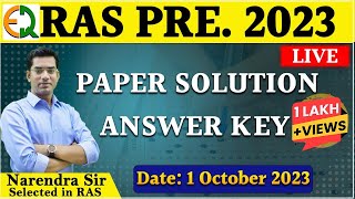 RAS Pre 2023 Answer Key  Complete Paper Solution  Team Quality Education [upl. by Gorga423]