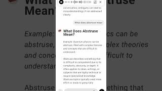 What Does Abstruse Mean [upl. by Sivrep]