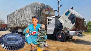 How Nissan Truck Gear Repairing  22 Wheeled Gear repair In Emergency  Nissan Heavy Duty Truck [upl. by Aenil786]