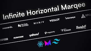 Infinite Horizontal Marquee using Framer Motion and TailwindCSS in React [upl. by Farwell]