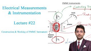 Electrical Measurements Lecture 22  Working amp Construction of PMMC Instrument [upl. by Karlyn]