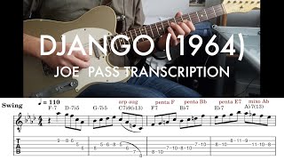 Django  Joe Pass transcription tab amp analysis [upl. by Yssor]