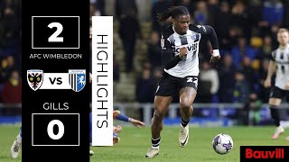 HIGHLIGHTS  AFC Wimbledon 2 Gillingham 0 [upl. by Mitzl356]