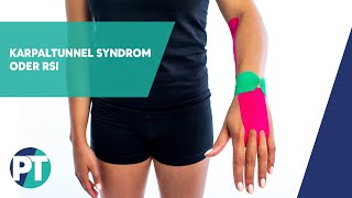 Karpaltunnel Syndrom oder RSI  Medical Taping  PhysioTape [upl. by Gwyneth]