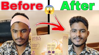 Facial kit review  Lotus facial gold facial  Lotus gold facial kit use  Facial kit [upl. by Inness337]