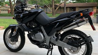 BMW F650 Funduro  Start Up with Exhaust [upl. by Tavi]