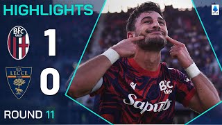 BOLOGNALECCE 10  HIGHLIGHTS  Orsolini late winner for Bologna  Serie A 202425 [upl. by Esirahs801]