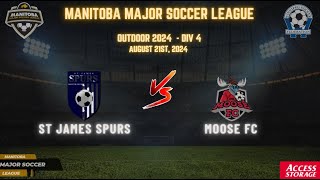 August 21st WSF Div 4 St James Spurs vs Moose FC [upl. by Edrick]