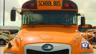 Electric school buses to pick up some students in MiamiDade [upl. by Rez103]