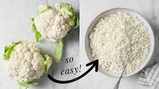 How to Make Cauliflower Rice with and without a Food Processor [upl. by Davidde190]