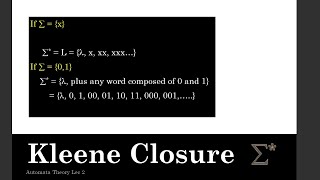 Kleene Closure  Theory of Automata [upl. by Haig348]