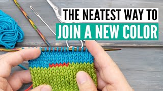 How to join a new color  When knitting intarsia or other colorwork projects [upl. by Edson]