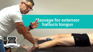 Massage for extensor hallucis longus  Trigger point therapy [upl. by Aitra]