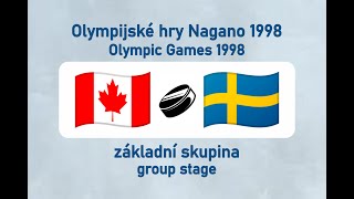 OH Nagano 1998 lední hokej CANSWE základní skupina [upl. by Camala22]