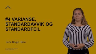 4 Varianse standardavvik og standardfeil [upl. by Llemej]