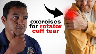 3 Worst amp Best Exercises For Shoulder Rotator Cuff Tear [upl. by Margette]