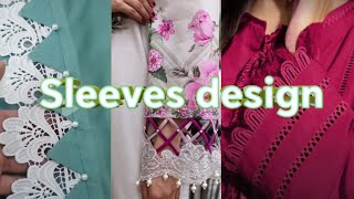 sleeves design lace sleeves design cutting and stitching suit ka design sstdesigner [upl. by Aviv]