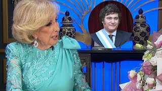 La reacción de Mirtha con el regalo de Milei por su cumpleaños quotUsted dice que hay que ahorrarquot [upl. by Sharp]