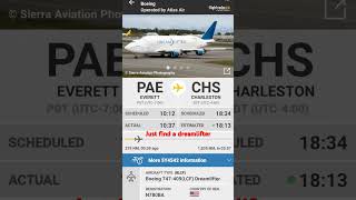 Dreamlifter on fligtradar24 plane planespoting flightradar24 bigplane shorts travel [upl. by Bax]