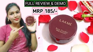 LAKME ROSE POWDER REVIEW amp DEMO  how to use  Lakme Powder [upl. by Trilbee]