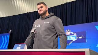 Pitt offensive tackle Matt Goncalves at the NFL Combine [upl. by Tempest]