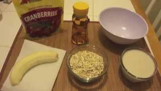 Desayuno Saludable Avena c Platano y Miel [upl. by Nottnerb]