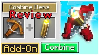 Minecraft Bedrock addon mod review Combine Items [upl. by Levitan]