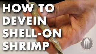 How to Devein ShellOn Shrimp Tutorial Video [upl. by Groscr]