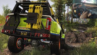 Ford F550 Off Road Expeditions MudRunner Haliburton Highlands 4K60 Logitech G29 amp Shifter Gameplay [upl. by Laurita896]