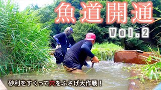 【魚道】開通してる方が気持ちいいvol2 Fishway maintenance2 [upl. by Millard]