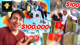 SIDEMEN 100000 vs 100 THEME PARK  REACTION [upl. by Nyladnar525]