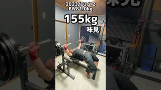 今日のベンチプレス 20230312 ベンチプレス benchpress 筋トレ workout [upl. by Notxam]