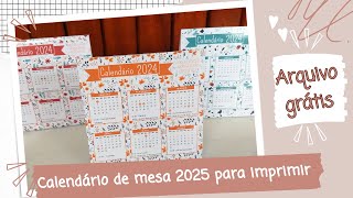 CALENDÁRIO DE MESA 2025 PARA IMPRIMIR  YOU MIMOS  DIY PASSO A PASSO [upl. by Ellocin]