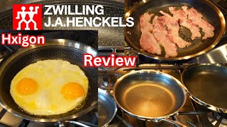 Henckels HXagon hybrid non stick pans from Costco Hexclad cookware performance for 13 cost [upl. by Bourne]