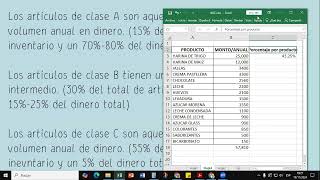 Método ABC para clasificación de inventarios [upl. by Yllier]