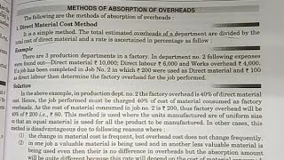 Chapter 8 Overhead  Allocation Apportionment and Absorption bcom part 3 costaccounting easy [upl. by Fine]